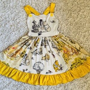 Winnie the Pooh Tigger Eeyore Girls Panel Twirl Dress